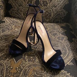 Navy Blue Strappy Heels / Sandals
